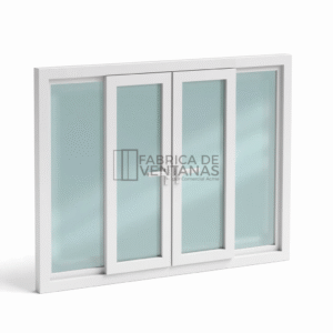Ventana de pvc 4 hojas 2 corren 2 fijas