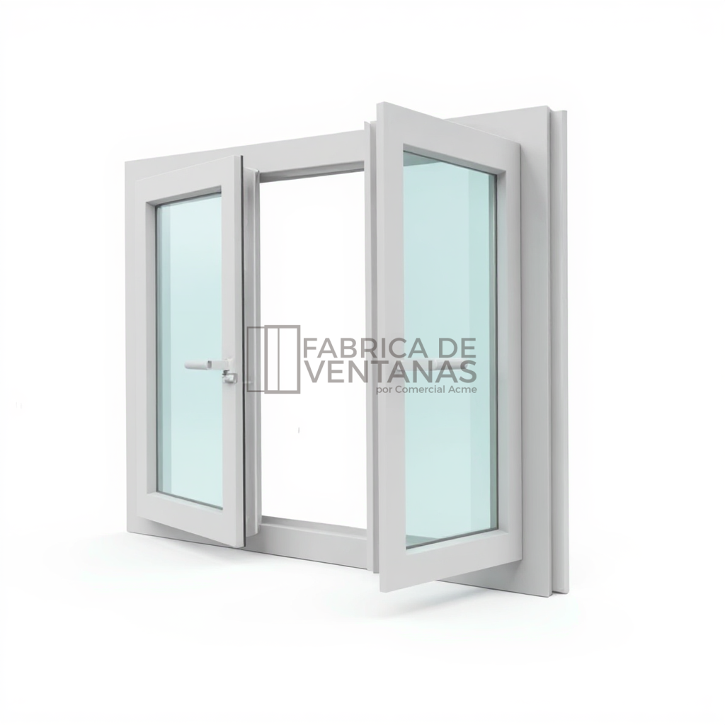 Ventana de PVC Abatible Doble sin Barra