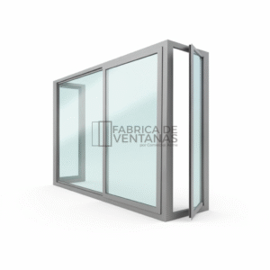 Ventana de pvc bowindows con Corredera Central y Laterales Abatibles