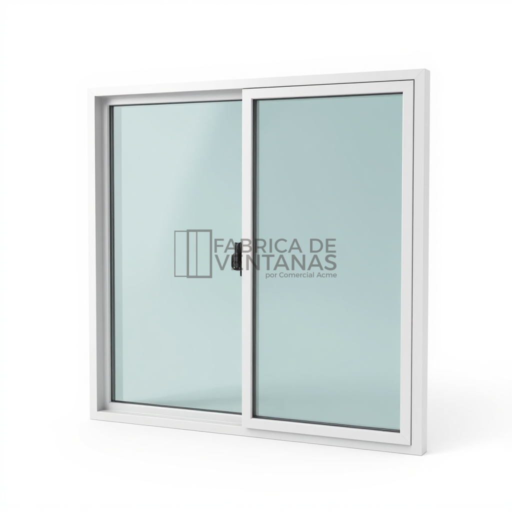 Ventana de pvc corredera económica con pestillo central